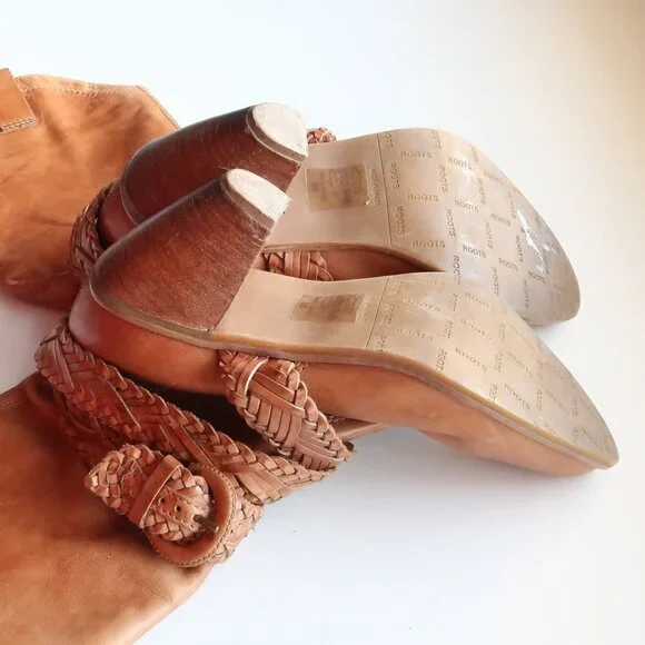 Roots Brazilian Almond Toe Block Heel Western Cowgirl Tall Riding Boots Size 8 - Picture 13 of 16